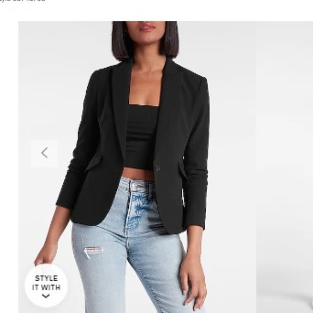 NEW! Express Editor 24" Blazer - Black - Size 0